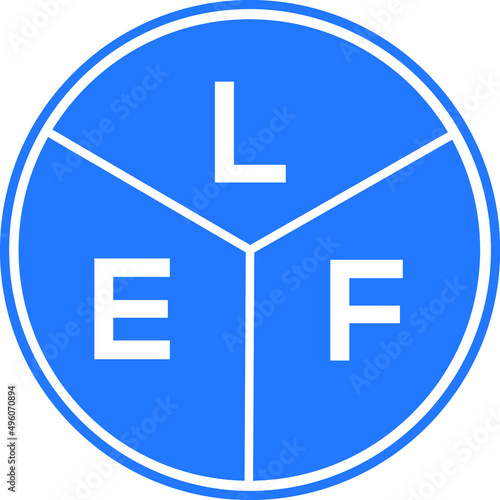 LEF letter logo design on White background. LEF creative Circle letter logo concept. LEF letter design. 
