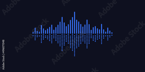 Vector illustration of music wave in the form of the equalizer