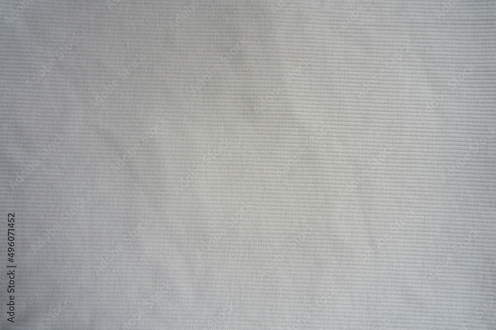 Obraz premium View of white cotton and polyester ribbed fabric from above