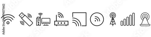 Wi-Fi icon vector set. wireless illustration sign collection. signal symbol.