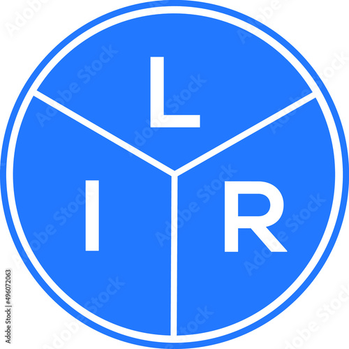 LIR letter logo design on White background. LIR creative Circle letter logo concept. LIR letter design. 
 photo