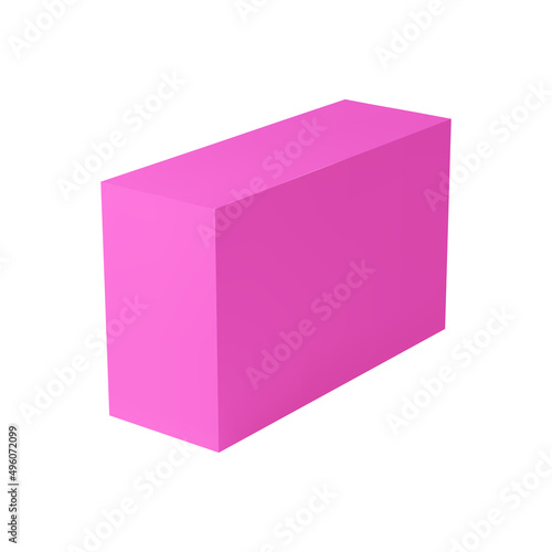 Purple Cuboid Realistic Composition