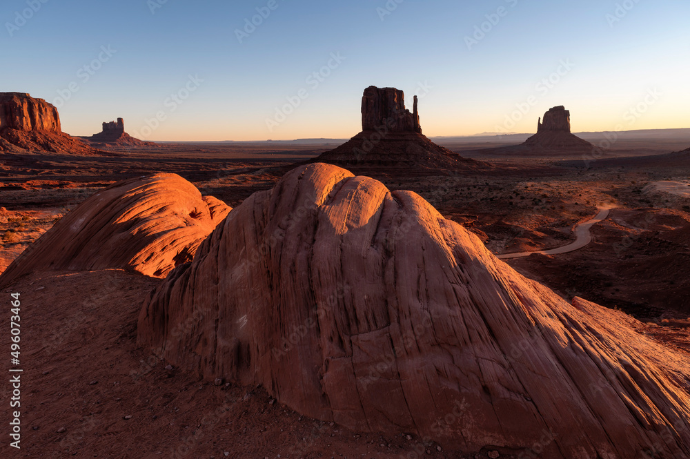 John Wayne Point in Monument Valley National Park, Arizona in the morning