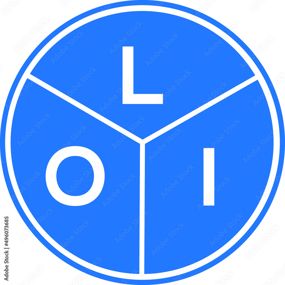 LOI letter logo design on White background. LOI creative Circle letter logo concept. LOI letter design. LOI letter logo design on White background. LOI creative Circle letter logo concept. LOI letter design.