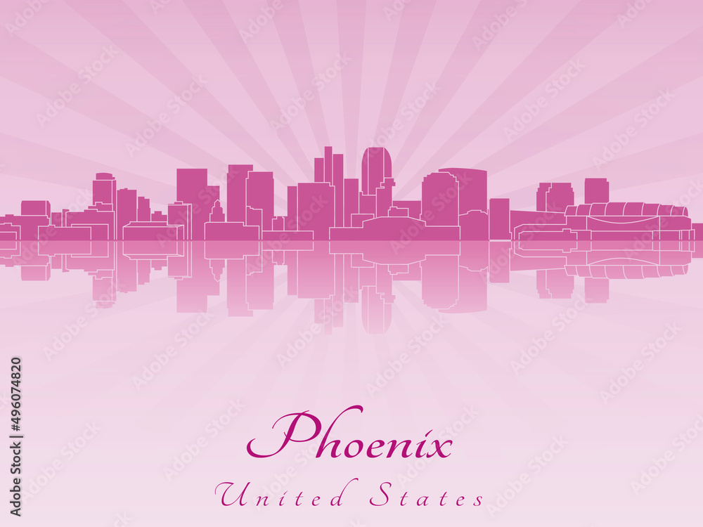 Phoenix skyline in purple radiant orchid Phoenix skyline in purple radiant orchid