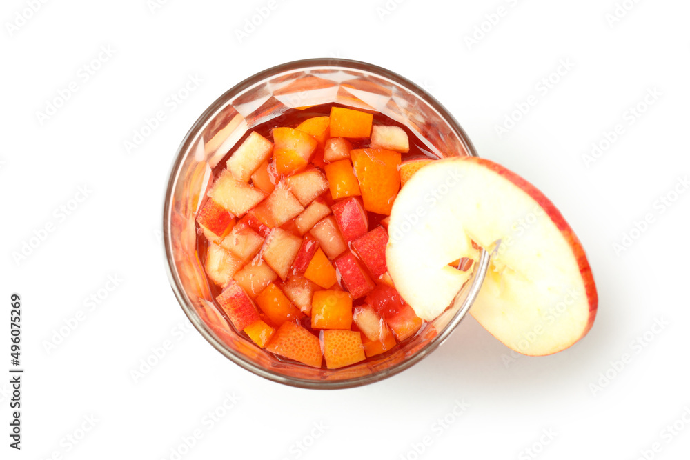 Glass of Sangria isolated on white background Glass of Sangria isolated on white background