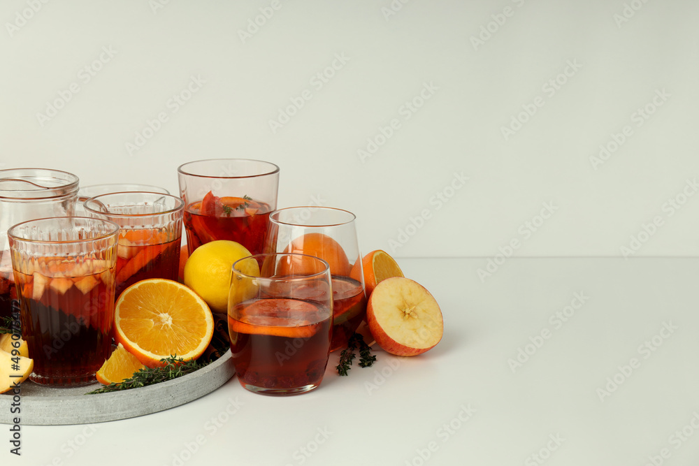 Concept of drink with Sangria, space for text Concept of drink with Sangria, space for text