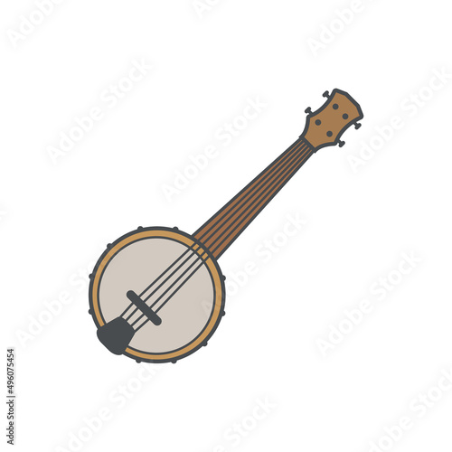banjo logo icon design template vector