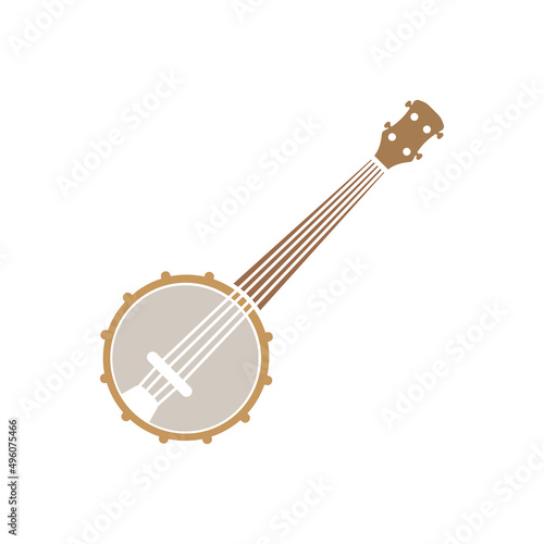 banjo logo icon design template vector