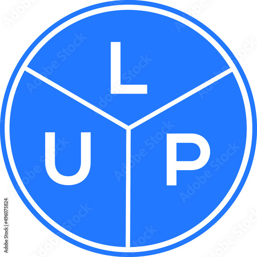 LUP letter logo design on white background. LUP  creative circle letter logo concept. LUP letter design.