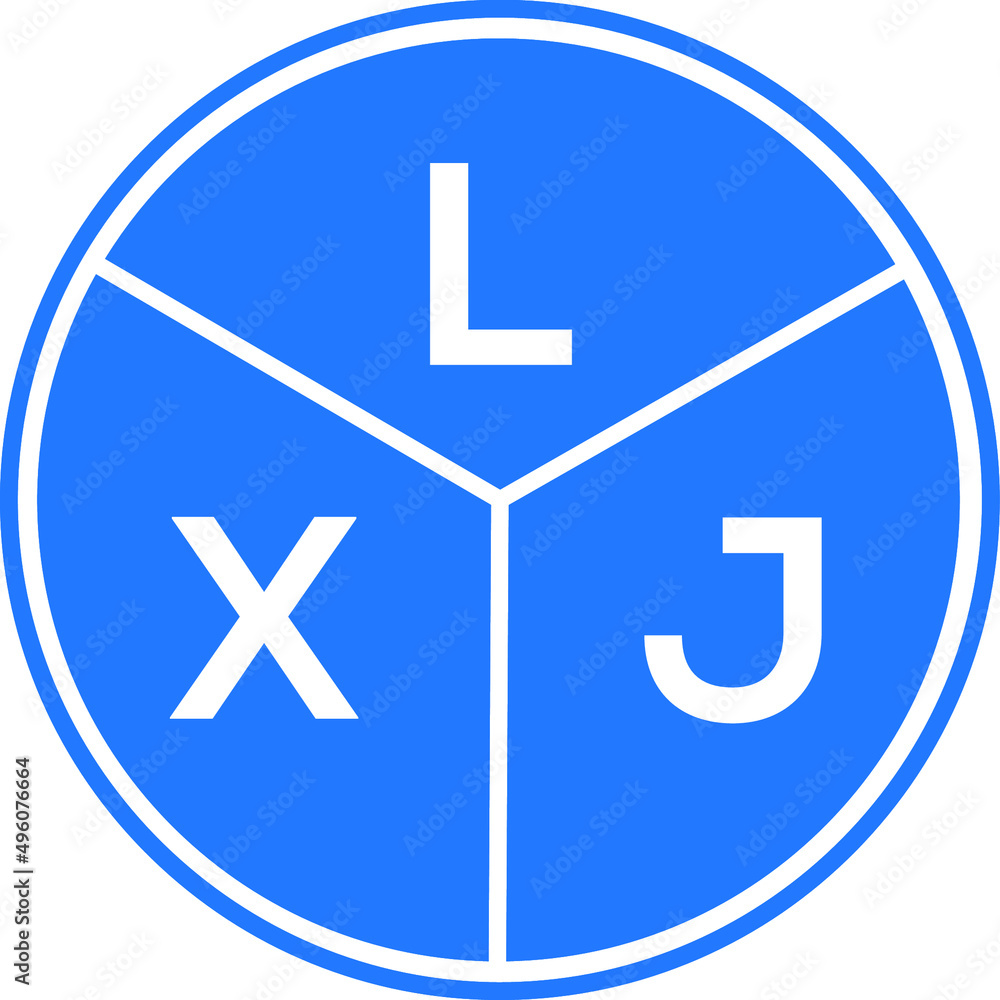 LXJ letter logo design on white background. LXJ creative circle letter logo concept. LXJ letter design. LXJ letter logo design on white background. LXJ creative circle letter logo concept. LXJ letter design.