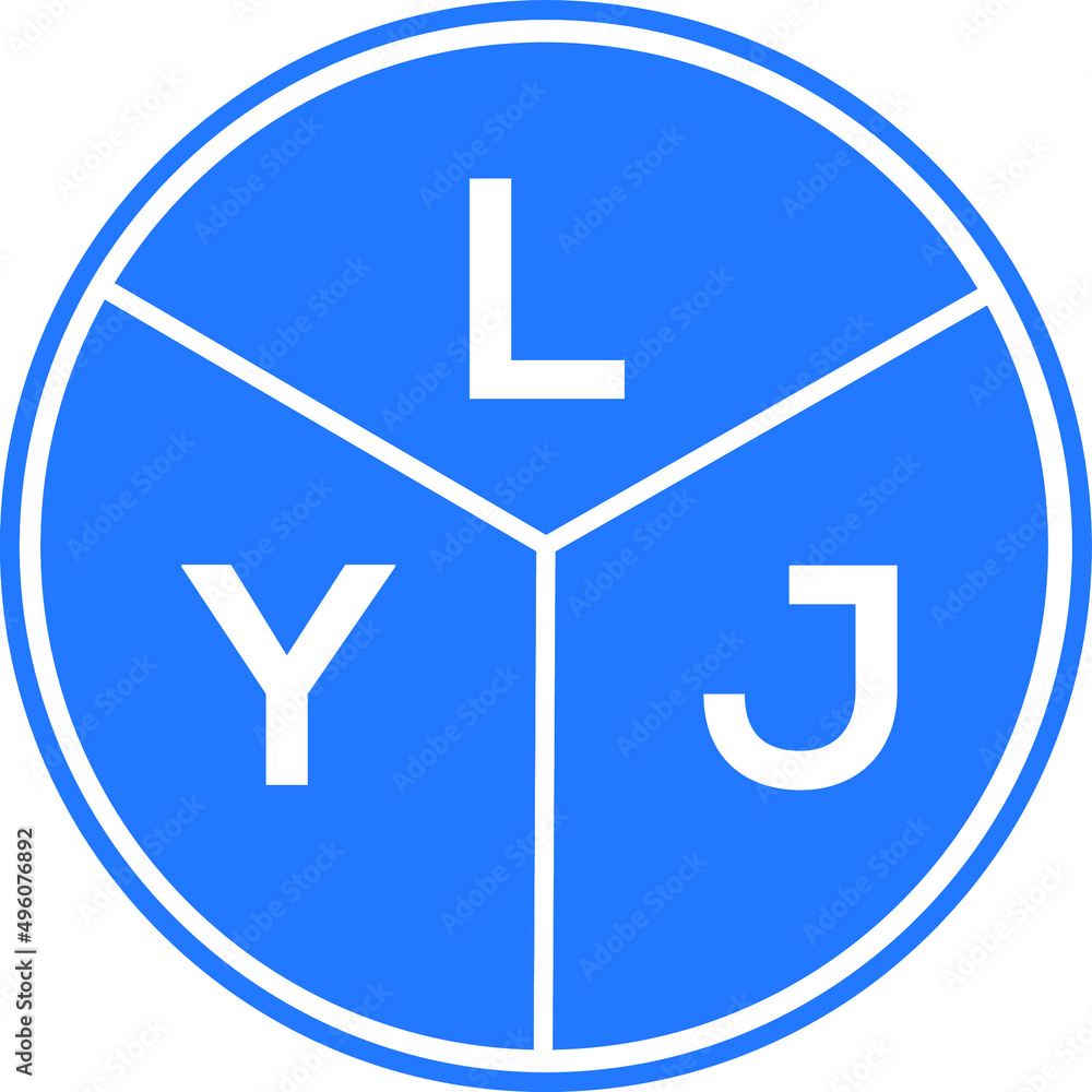 LYJ letter logo design on white background. LYJ creative circle letter logo concept. LYJ letter design. LYJ letter logo design on white background. LYJ creative circle letter logo concept. LYJ letter design.