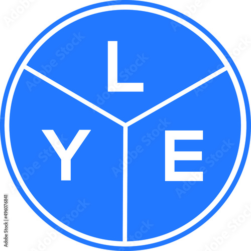 LYE letter logo design on white background. LYE creative circle letter logo concept. LYE letter design. 