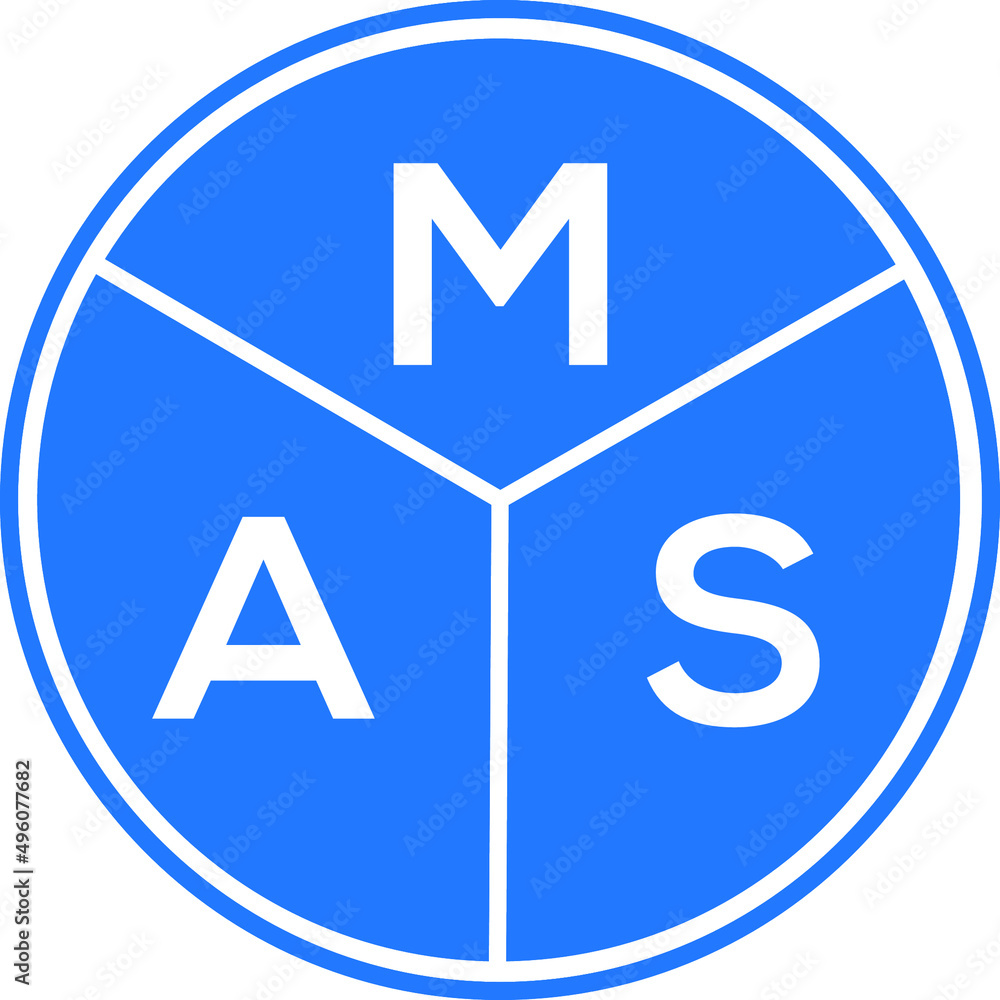 MAS letter logo design on white background. MAS creative circle letter logo concept. MAS letter design. MAS letter logo design on white background. MAS creative circle letter logo concept. MAS letter design.