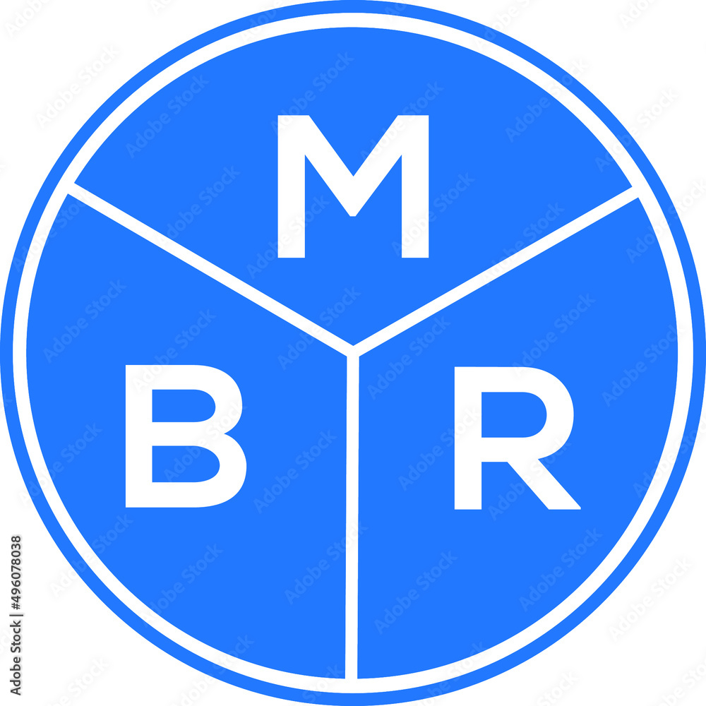 MBR letter logo design on white background. MBR creative circle letter logo concept. MBR letter design. MBR letter logo design on white background. MBR creative circle letter logo concept. MBR letter design.