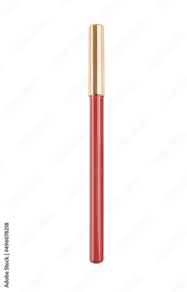 Lip pencil isolated on white, top view. Cosmetic product Lip pencil isolated on white, top view. Cosmetic product