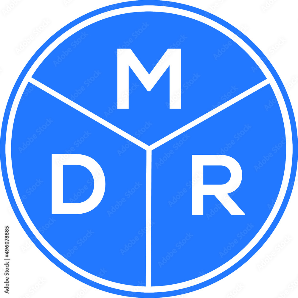 MDR letter logo design on white background. MDR creative circle letter logo concept. MDR letter design. MDR letter logo design on white background. MDR creative circle letter logo concept. MDR letter design.