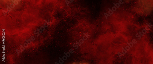 Billede på lærred Red nebula background