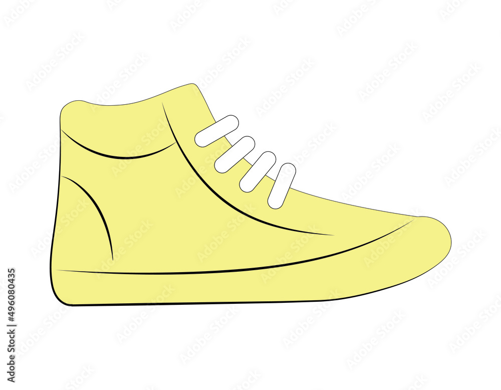 Sports sneakers. Simple vector illustration. Symbol, icon on a white background. Sports sneakers. Simple vector illustration. Symbol, icon on a white background.