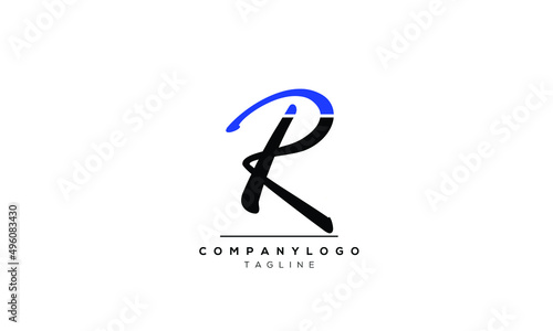 Alphabet letters Initials logo IR