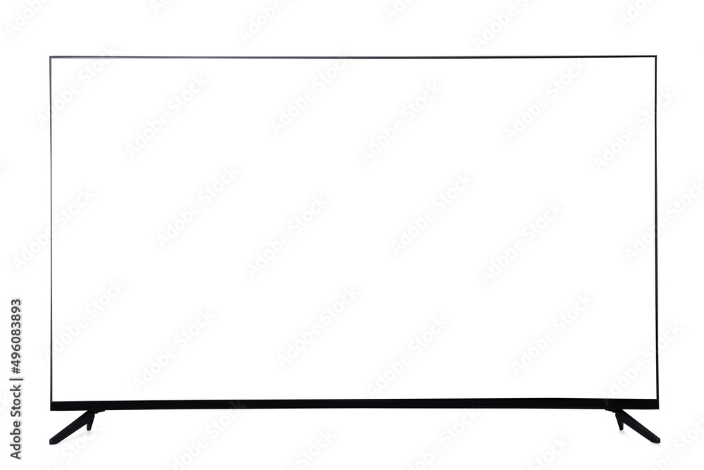 Wide TV with blank screen isolated on white Wide TV with blank screen isolated on white