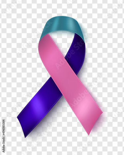 Thyroid gland ribbon on a transparent background