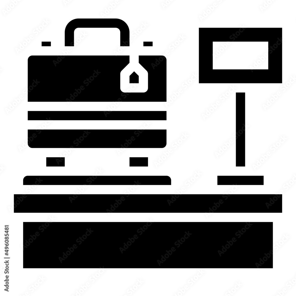 WEIGHT LUGGAGE glyph icon,linear,outline,graphic,illustration WEIGHT LUGGAGE glyph icon,linear,outline,graphic,illustration