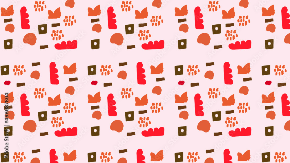 Obraz premium Hand drawn abstract element seamless pattern