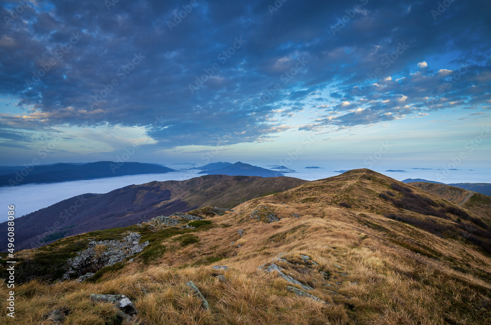 cloudy day in the Bieszczady Mountains