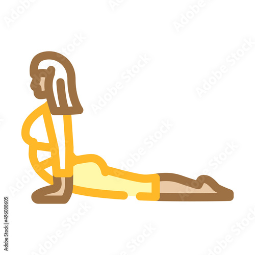 yoga fitness exercise color icon vector. yoga fitness exercise sign. isolated symbol illustration