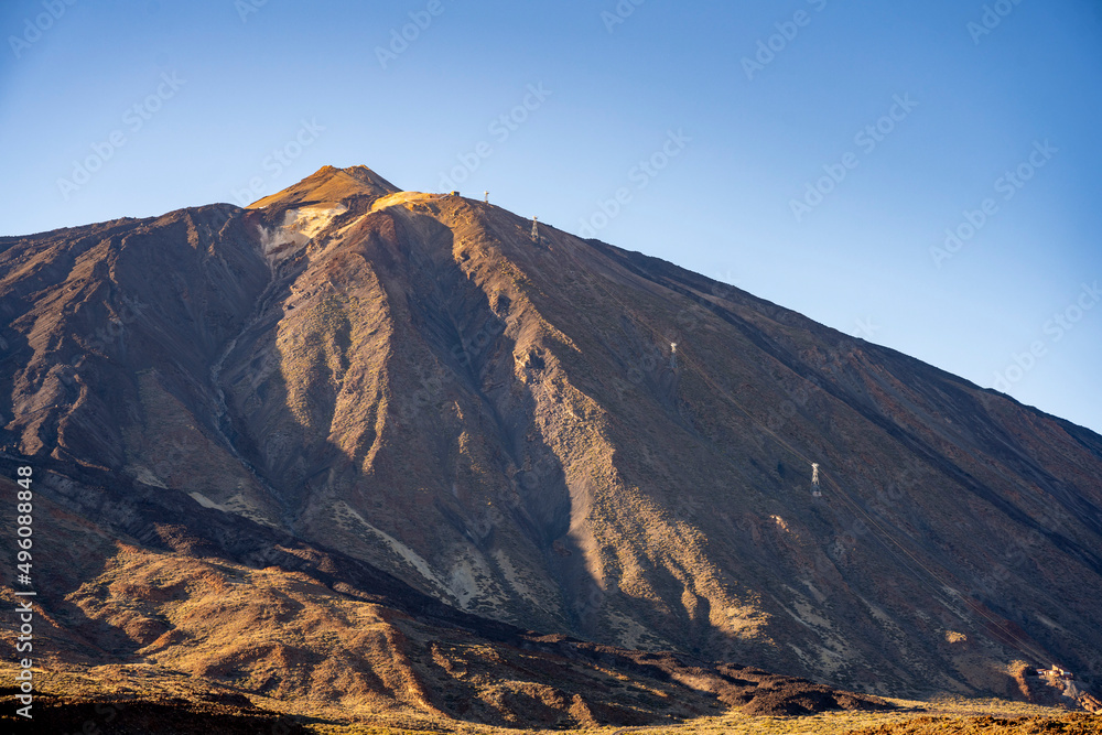 Mount Teide before sunset in summer