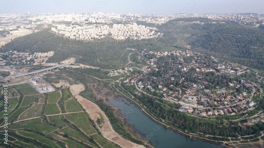 Jerusalem Dam in the spring aerial view
Drone view over Beit zait barrage , April 2022
Jerusalem Dam in the spring aerial view
Drone view over Beit zait barrage , April 2022