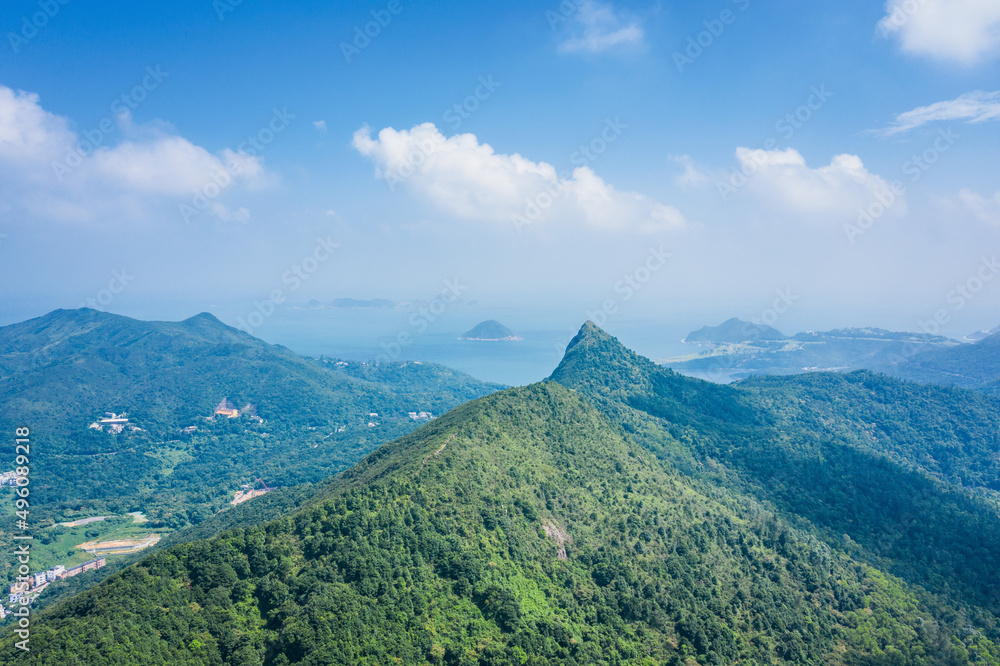 Sharp mountain in Clear Water Bay, Sai Kung, Hong Kong. Hiking destination, clear weather in Autumn, Natural environment Sharp mountain in Clear Water Bay, Sai Kung, Hong Kong. Hiking destination, clear weather in Autumn, Natural environment