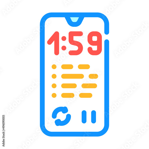 cycles training color icon vector. cycles training sign. isolated symbol illustration