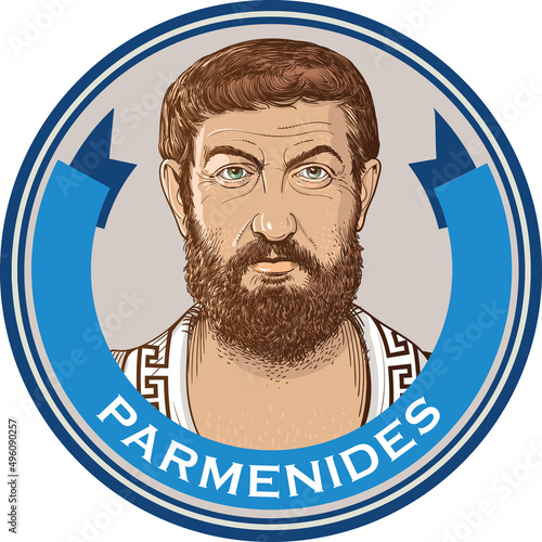 Parmenides portrait. Ancient greek philosopher