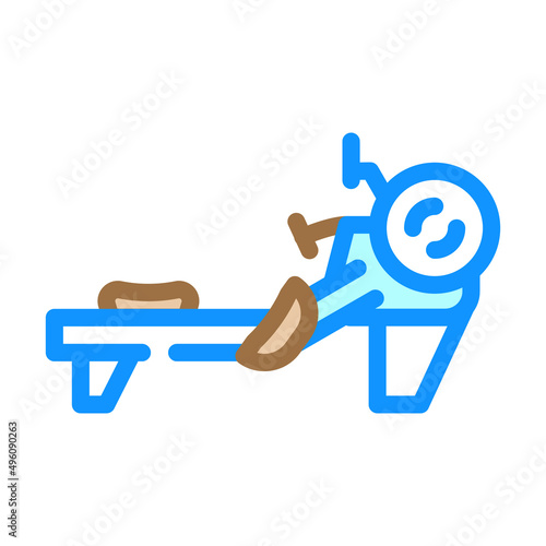 rowing machine color icon vector. rowing machine sign. isolated symbol illustration