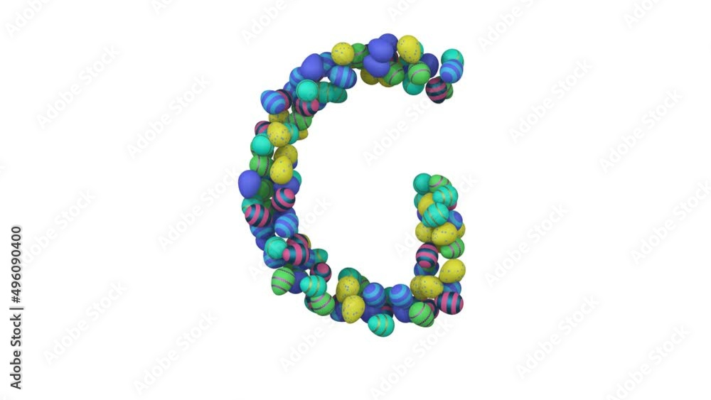 Easter Egg Themed Font Letter G Easter Egg Themed Font Letter G