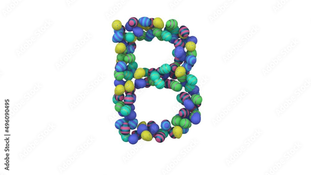 Easter Egg Themed Font Letter B Easter Egg Themed Font Letter B