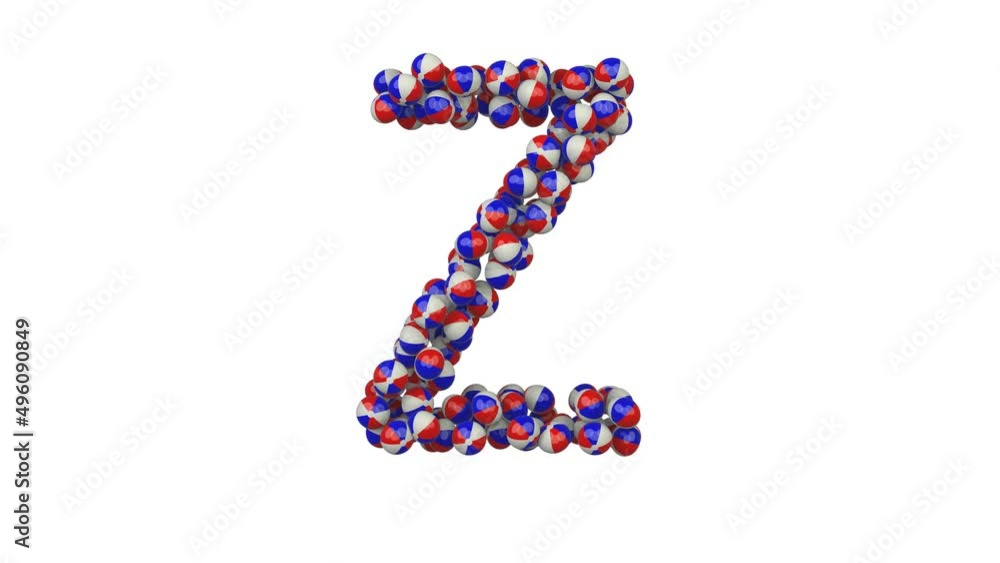 Beach Ball Themed Font Letter Z Beach Ball Themed Font Letter Z