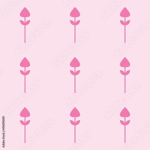 Flower seamless pattern vector floral shape doodle plant abstract background illustration for digital and print materials. © TukTuk Design