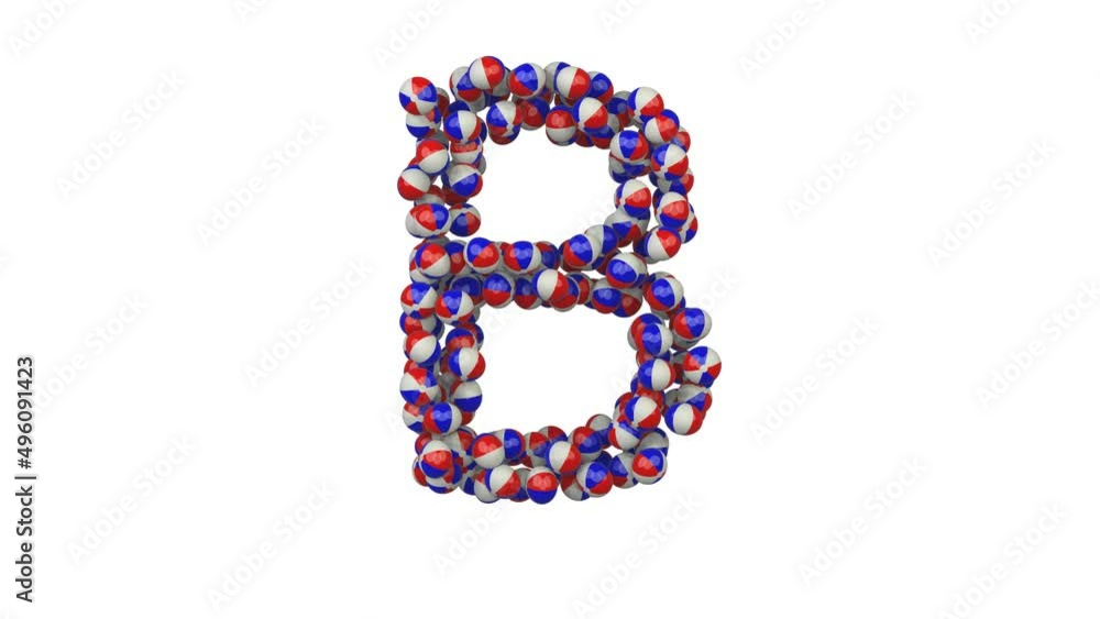 Beach Ball Themed Font Letter B Beach Ball Themed Font Letter B