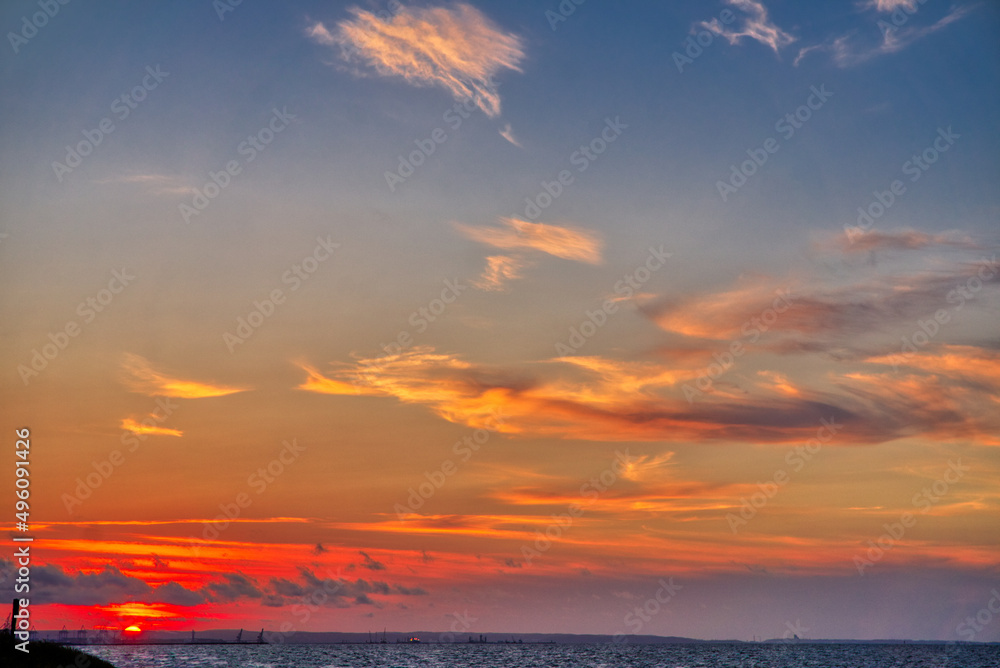 Shore at sunset - Baltic Sea, Poland