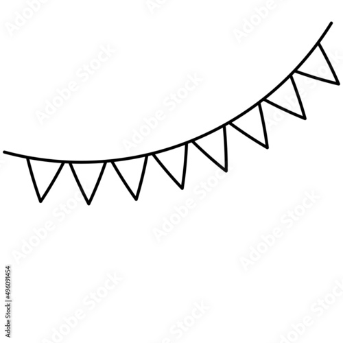 bunting hand drawing