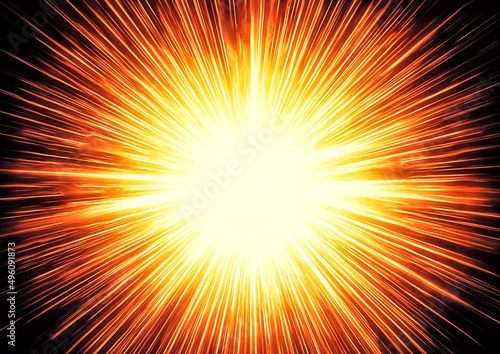 爆発する太陽のイラスト