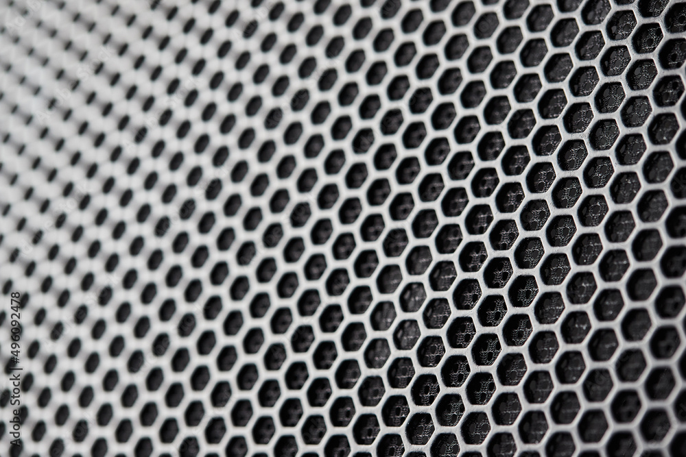 Аudio speaker grid. Grille texture of acoustic system Аudio speaker grid. Grille texture of acoustic system