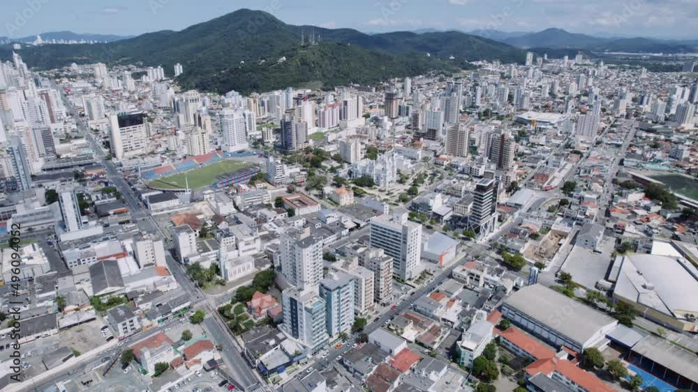 Itajaí city, Santa Catarina, Brazil. Aerial Video 4K. Itajaí city, Santa Catarina, Brazil. Aerial Video 4K.
