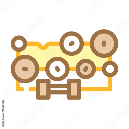 dumbbell sport equipment color icon vector. dumbbell sport equipment sign. isolated symbol illustration
