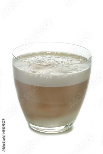 Cappuccino coffee in a glass