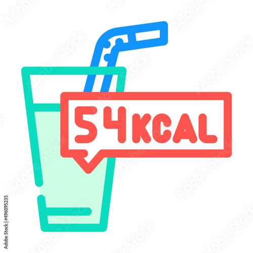 diet drink color icon vector. diet drink sign. isolated symbol illustration