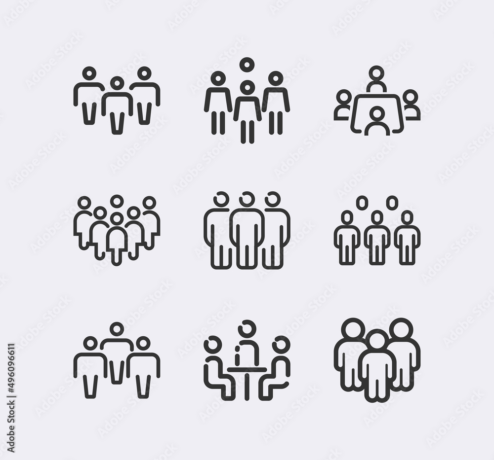 People, business team vector icon set People, business team vector icon set